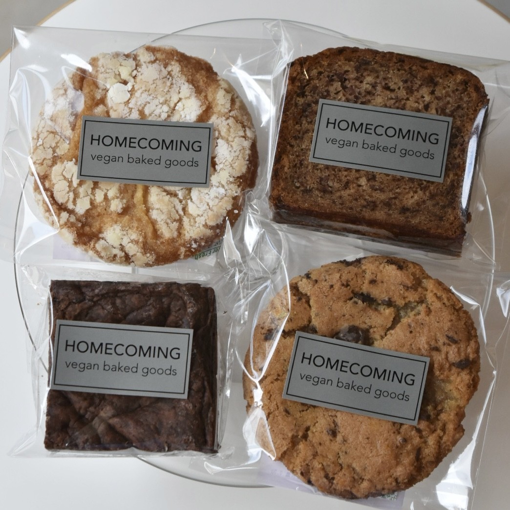 当店でご購入いただけるHOMECOMINGさんのヴィーガン焼き菓子（週替わり、毎週金曜入荷）です！