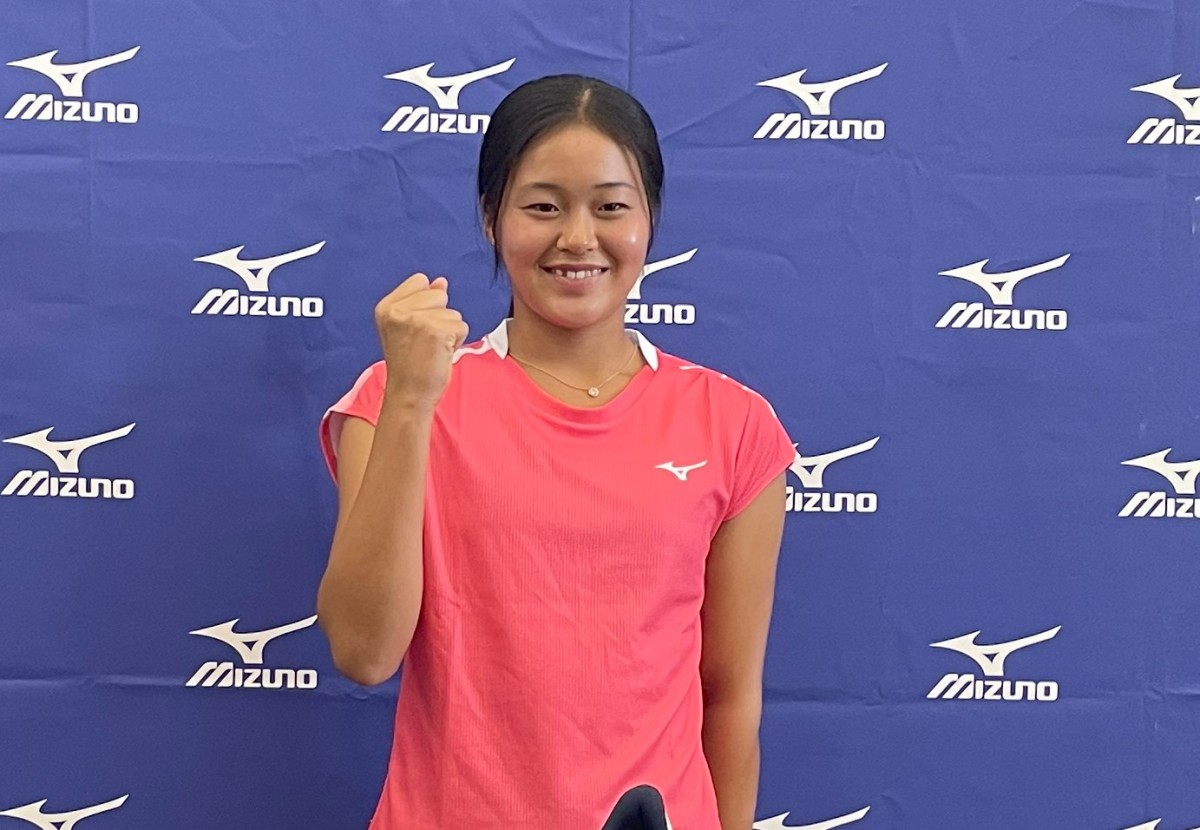 プロ転向会見の園部　　撮影：内田暁