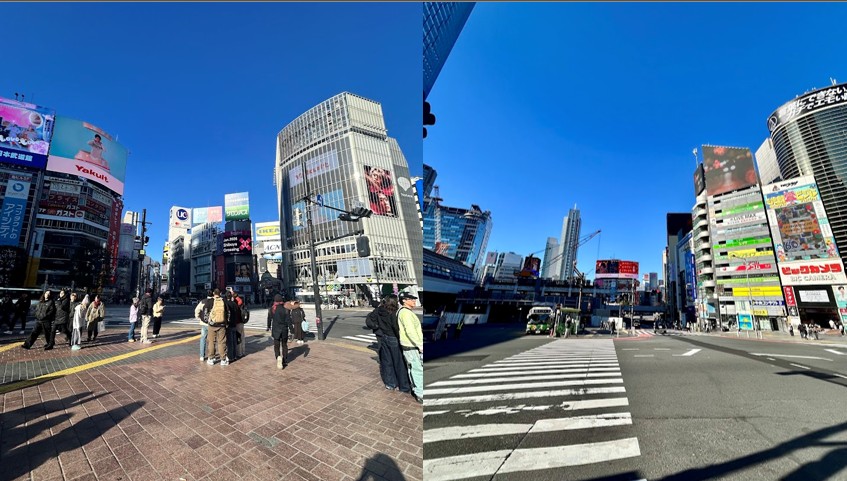 　参拝の時、若者たちが「回避！回避！」と言っていた渋谷。2020年からカウントダウンはストップしててもある程度荒れたはずの交差点に着いても爽やかにしか見えない。自分がたっぷりセルフケアギフトした視野（フィルター）がそうさせたと推定。