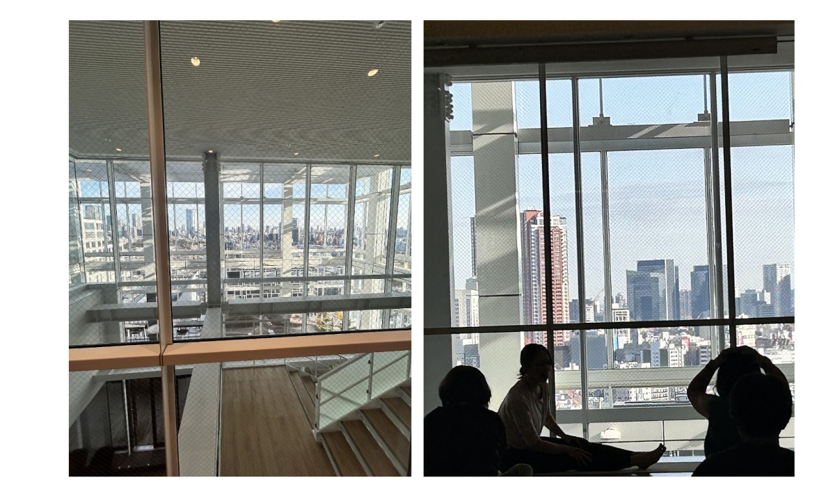 アイドルタイムしか撮れませんでしたが、動画でも分かるヒカリさんの見惚れるような長い脚を、この全面ガラス窓ごしにしっかり眺めました