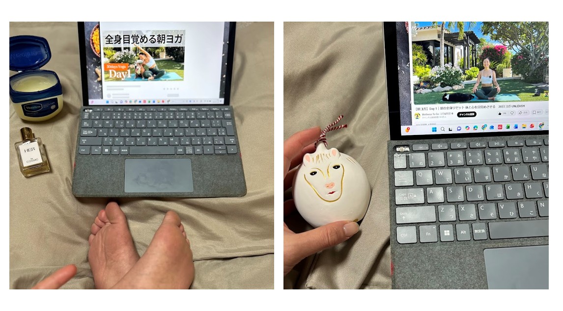 いつもメキシコから理想の住環境でワンチャン2匹と配信されているArisaさん。Arisaさんのヨガは、ゆる！ヨガレターでは紹介が遅れましたが、2025年は毎日毎週のように見続けてきた存在です。その日その日、心をケアするようにスローダウンさせてくれる語りも魅力。