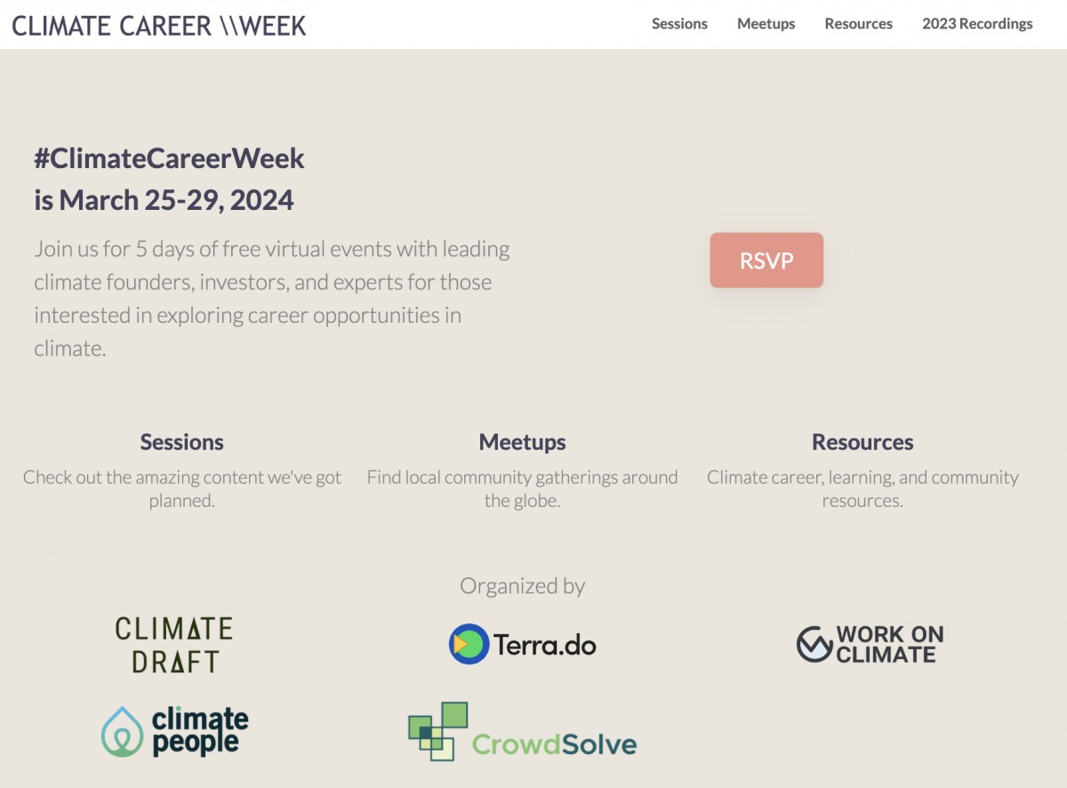 image credit: Climate Career Week