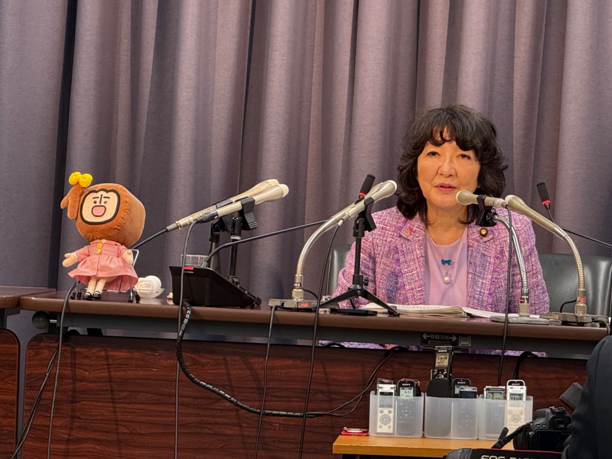 会見する片山さつき財務大臣(10月22日・財務省会見室)
