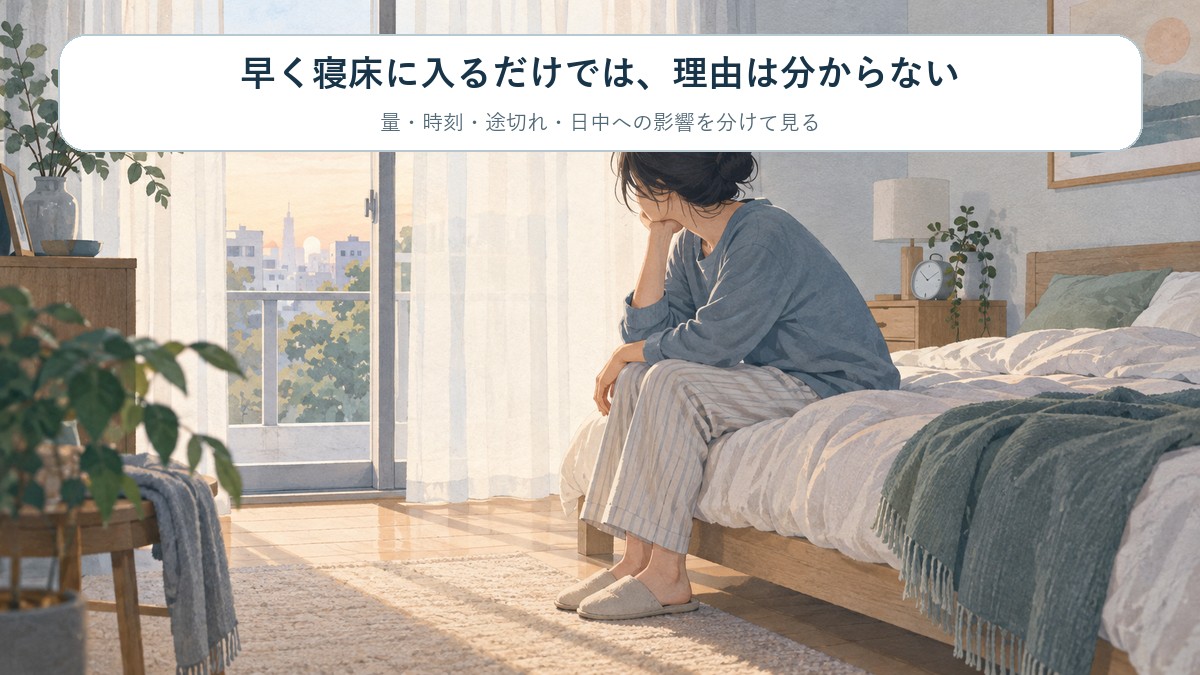 寝床にいる時間を増やすだけでは、朝のつらさの理由までは分かりません。
