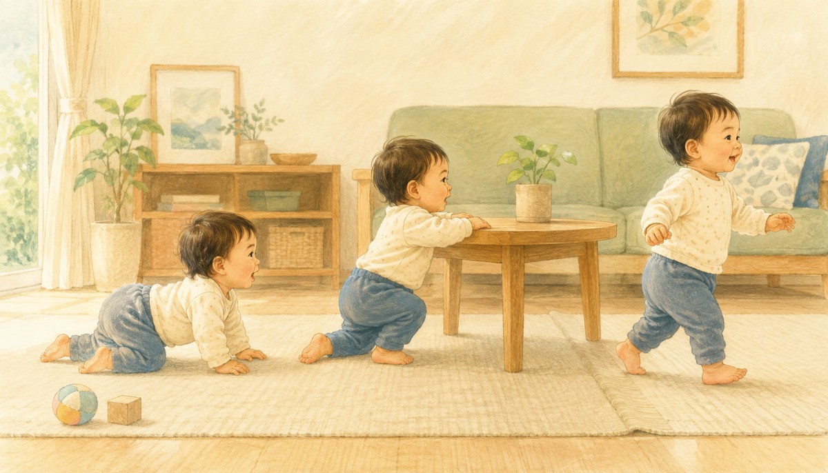 昨日できなかった動きが、今日はできる。成長に合わせて、家の側の準備も少しずつ更新します。