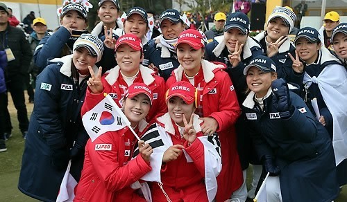 2014年の女子ゴルフ日韓戦（写真・KLPGA）