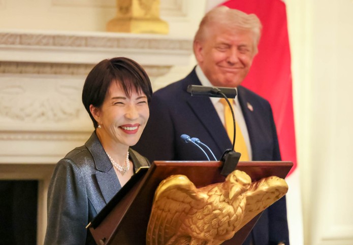 2026年３月19日、訪米した高市早苗首相とトランプ米大統領。高市早苗首相のXから