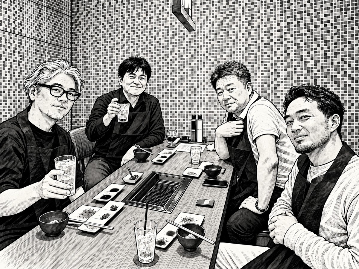 仕事の青春時代をともにした方々と。20年経っても（20年経ったからこそ）居心地のいい関係に感謝。