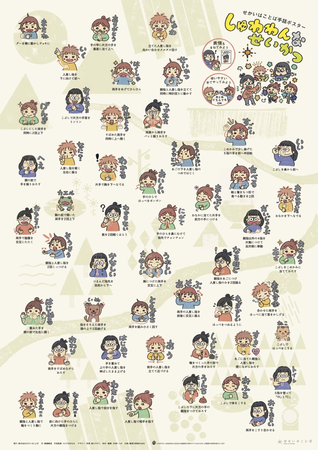 「しゅわわんなせいかつ」手話ポスター