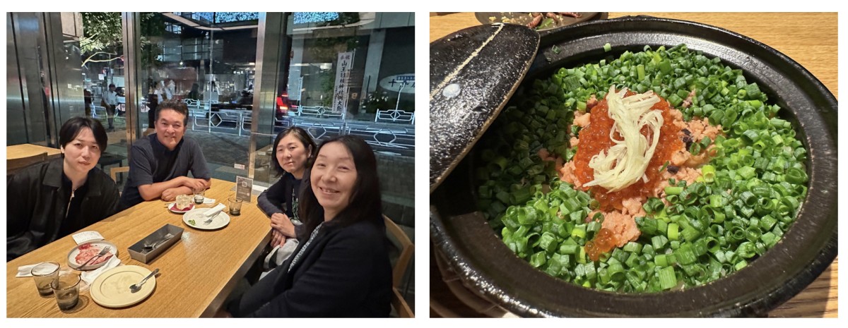第15回パル通信サポートメンバー交流会。写真左手前から濱本至さん、左奥が宮本雅宏さん、右奥が柳田琴江さん(店員さんに撮影してもらいました)
