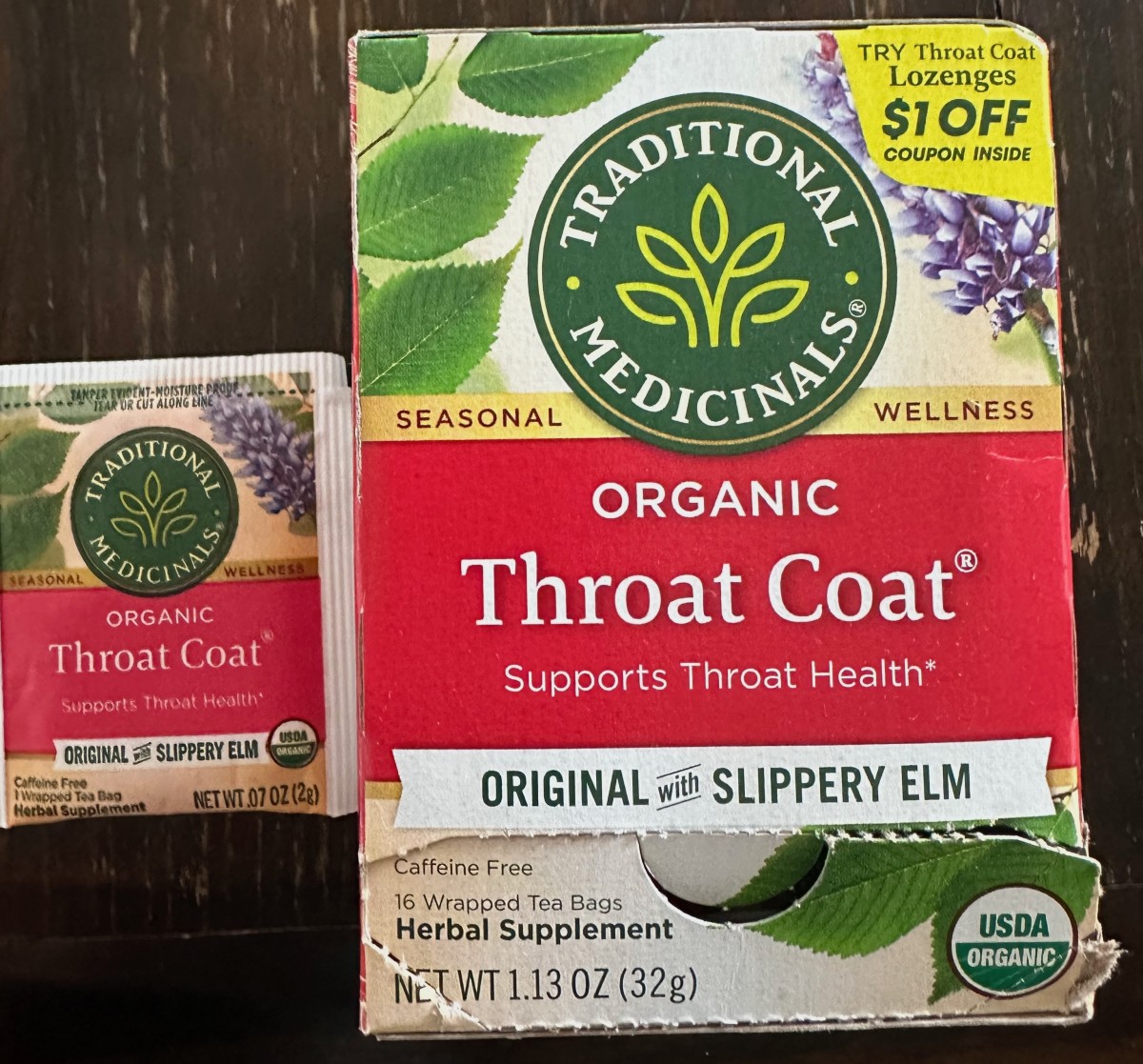 有機スロートコートティーバッグ（筆者撮影）