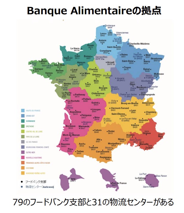 フランス国内にはバンク・アリマンテールの79支部と31の物流センターがある(参考資料3)