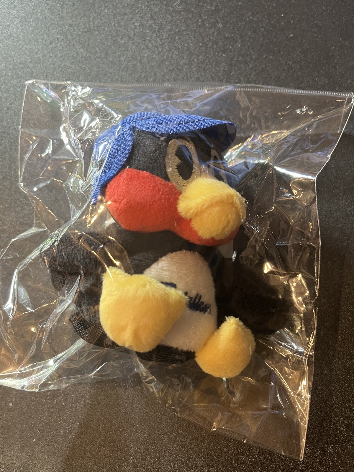 石川投手からプレゼントされたつば九郎傘マスコット