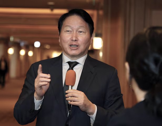 SKグループの崔泰源会長。最近では「日韓経済共同体」の主張でも知られる。SK提供。