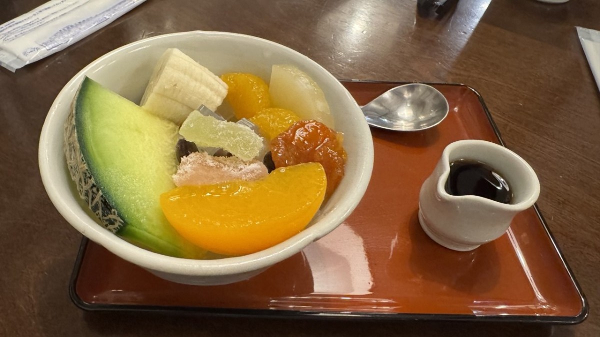 東京で友人と食べたみつ豆。おいしかったです。