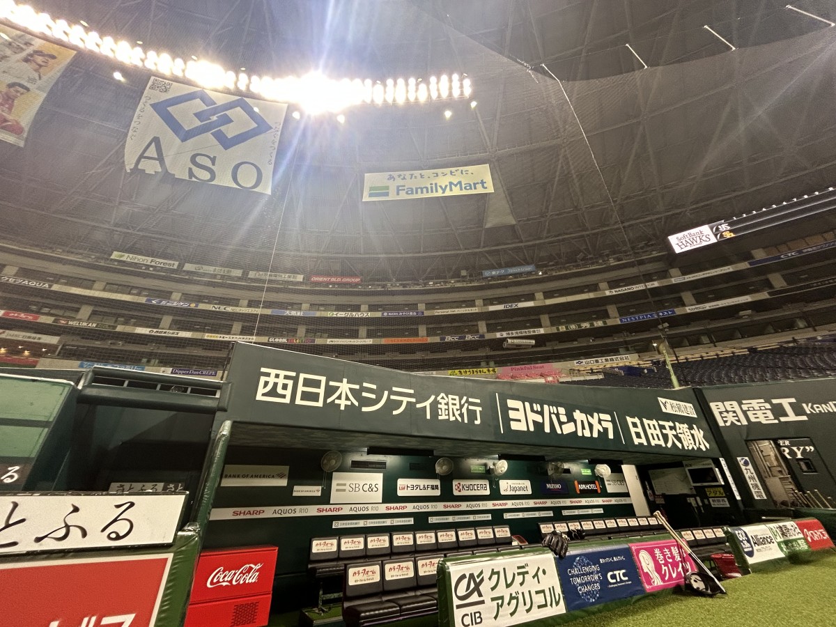 内野のネットも高く