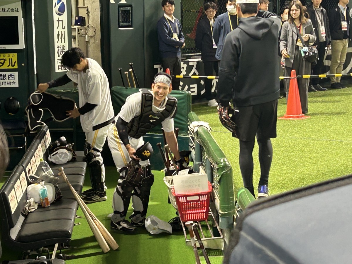 試合前の様子。さすがに試合後は厳しい表情でした