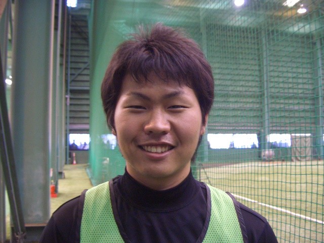 西戸崎での新人合同自主トレ時に撮影