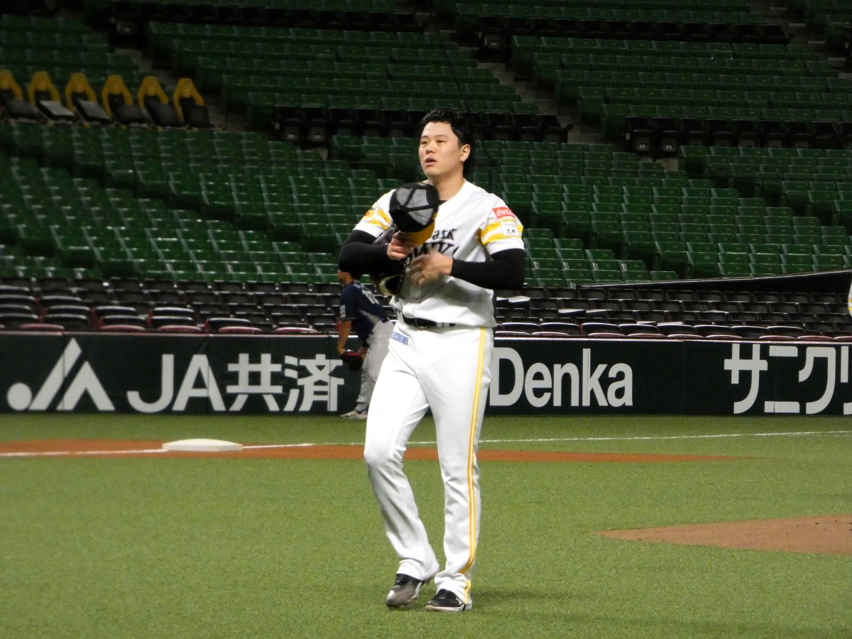CS前に3軍練習試合で登板した際の上茶谷