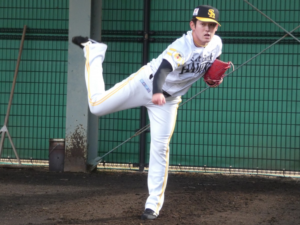 風間球打投手のブルペンを見ることも出来ました。2年目の飛躍を期待!