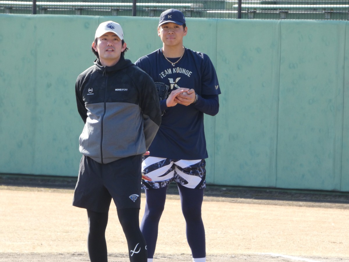 アストロズ・今井（左）とオリックス・山下。次回のWBCでは共に侍ジャパンか！？