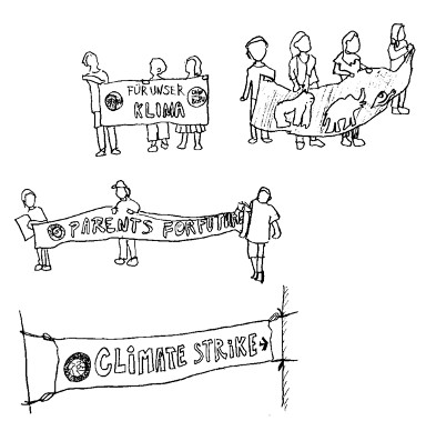 Fridays for Future のデモで見られたバナー