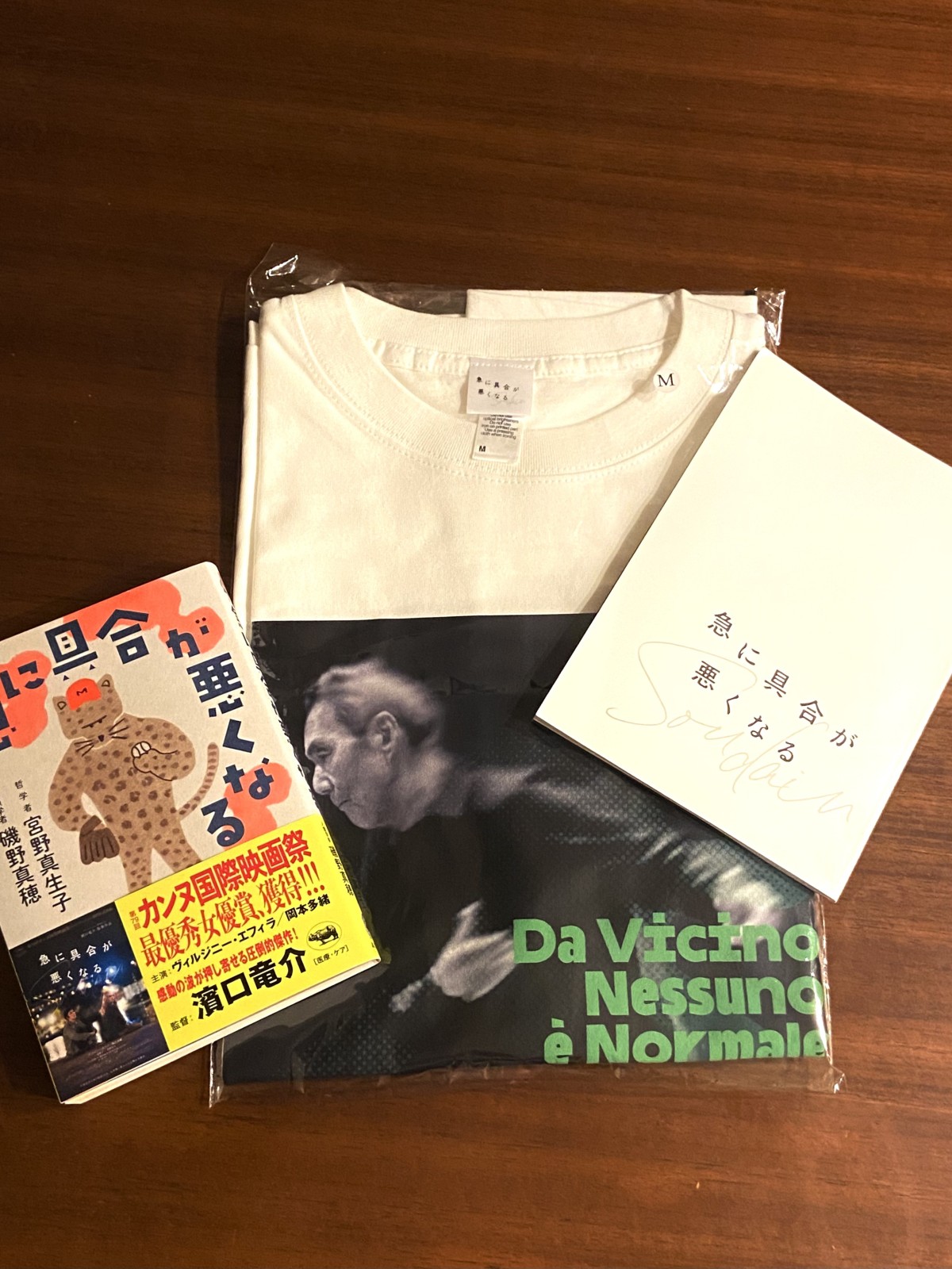 劇場で購入したTシャツとパンフレット。帰宅後届いていた23刷。とうとう8万部。