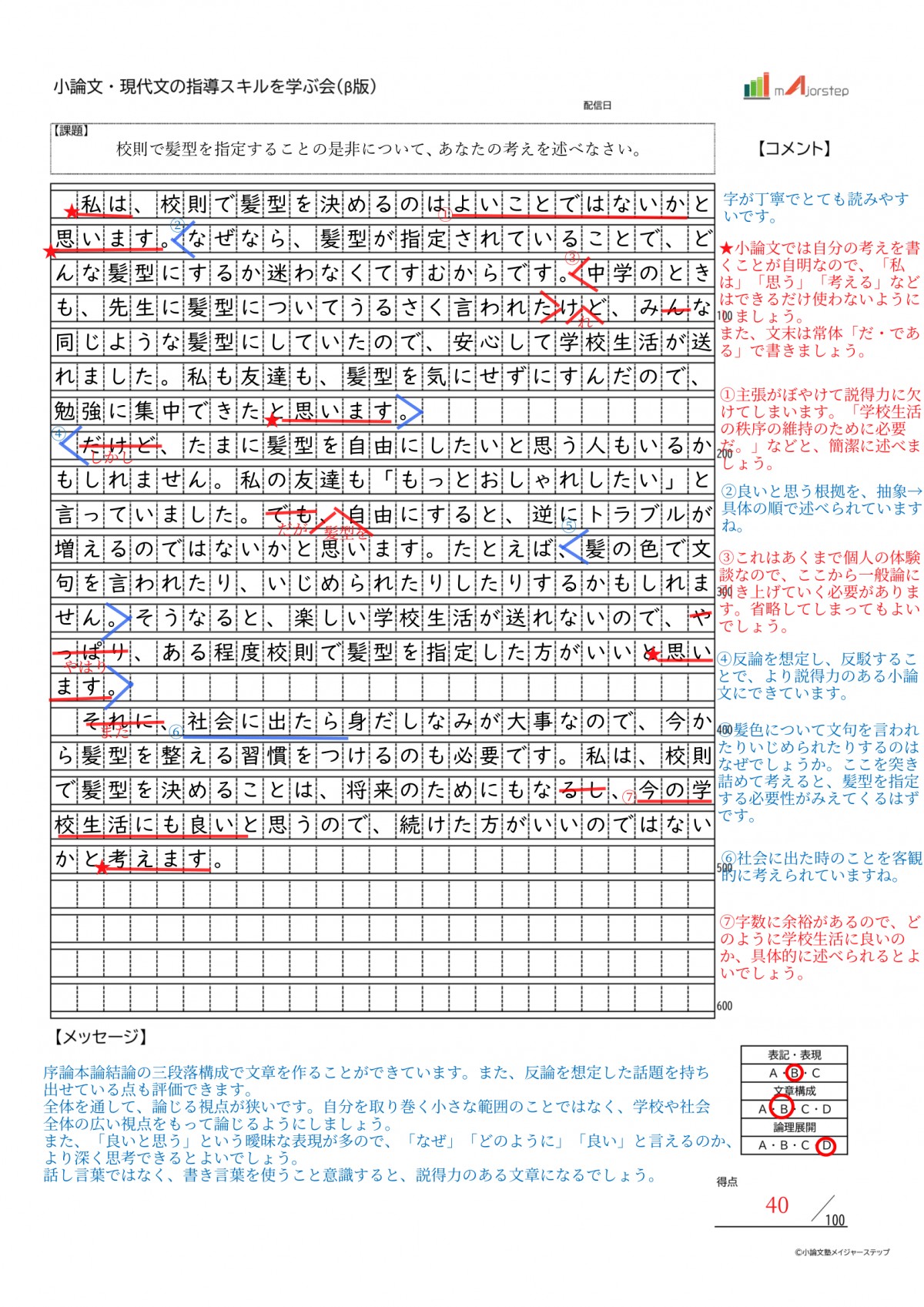 新シリーズ(02)「作文になってしまっている小論文」どう添削する？＃1