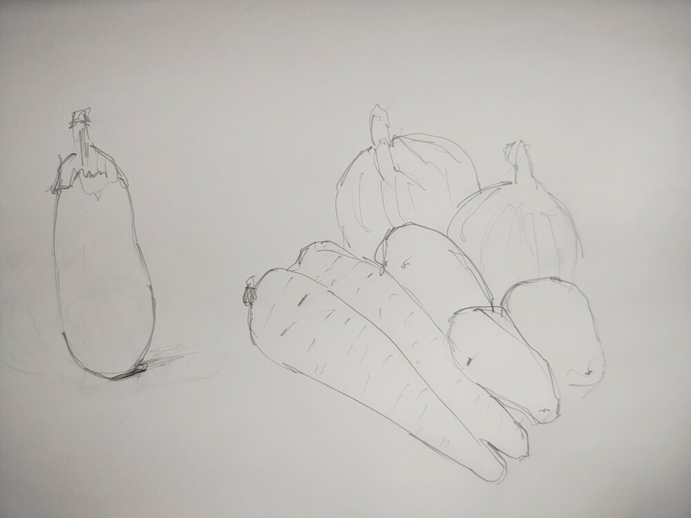 鉛筆 茄子とカレーセット