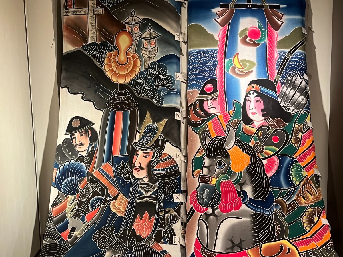 河内長野ふるさと歴史学習館で撮影：武士が飾っていた幟が変化してこいのぼりが誕生した