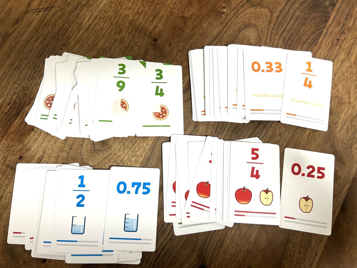 分数・小数・整数が、イラストやゲージで示されている