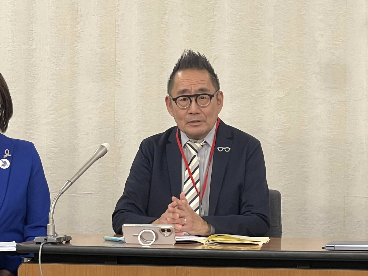 人工透析を受けている立場から医療資材の不足の影響を述べた宿野部武志さん