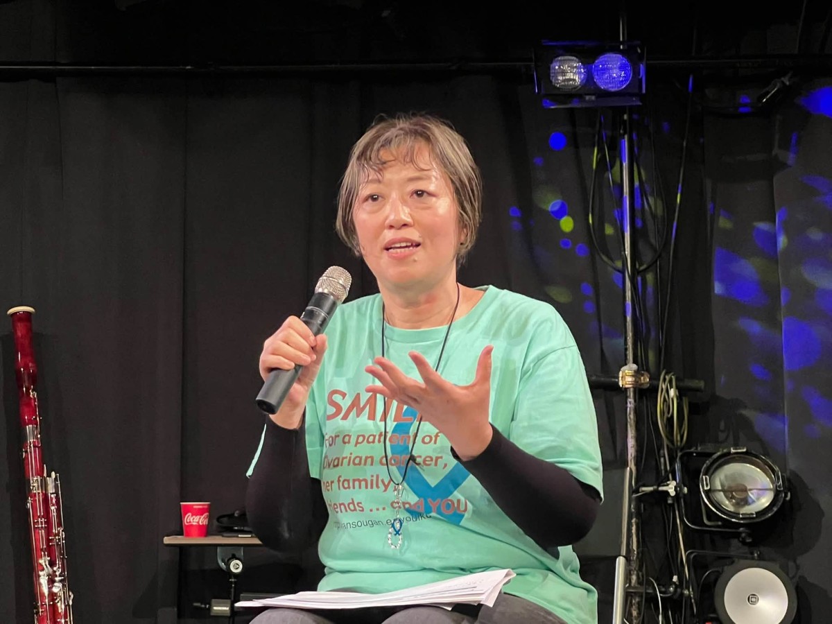 会場に語りかける代表の片木美穂さん