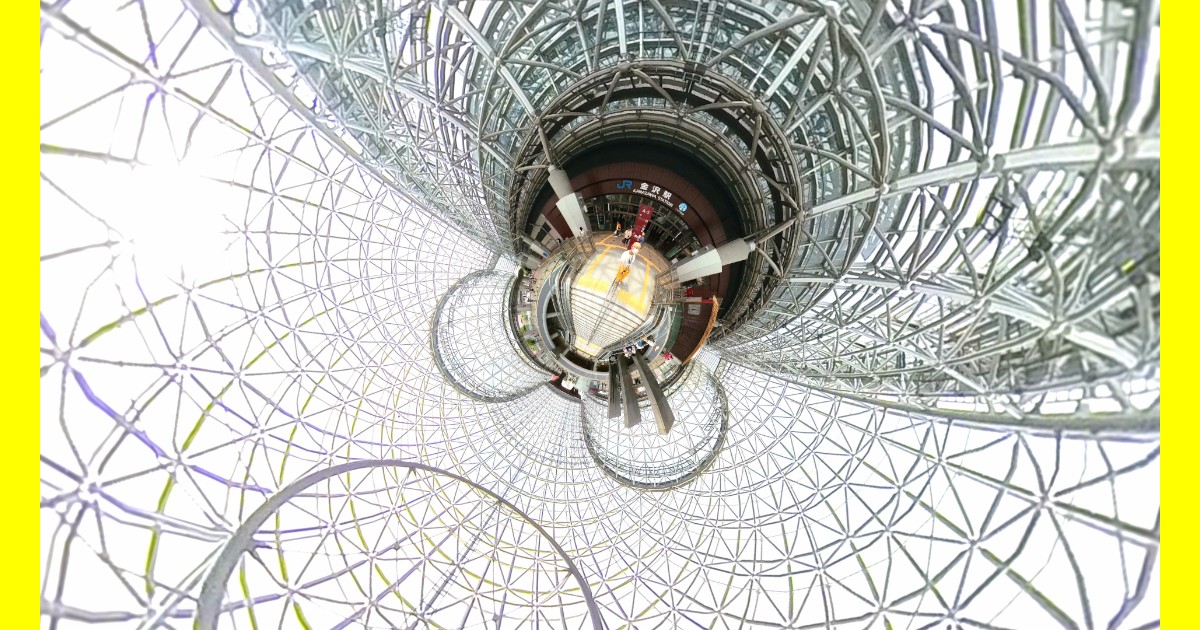 NT金沢の会場はもてなしドーム地下広場、駅出口から直結です。insta360撮影
