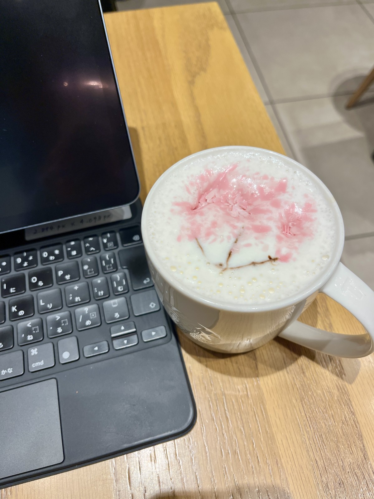 桜咲くラテ