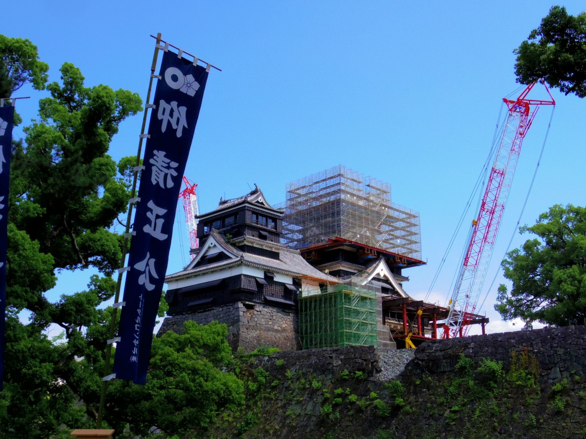 熊本地震修復中の熊本城
