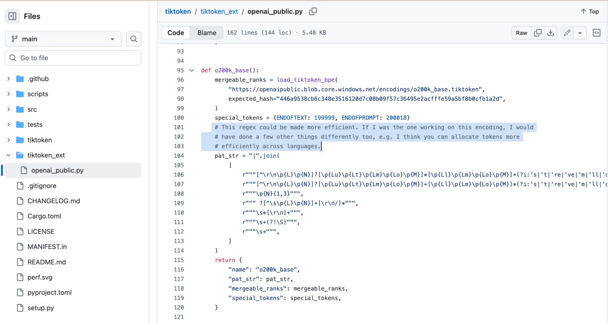 openai/tiktokenリポジトリの、tiktoken_ext/openai_public.pyというファイル内でコメントされている。