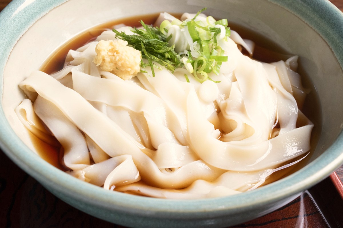 きしめんころ750円。薬味だけでシンプルに麺の味わいを楽しむ