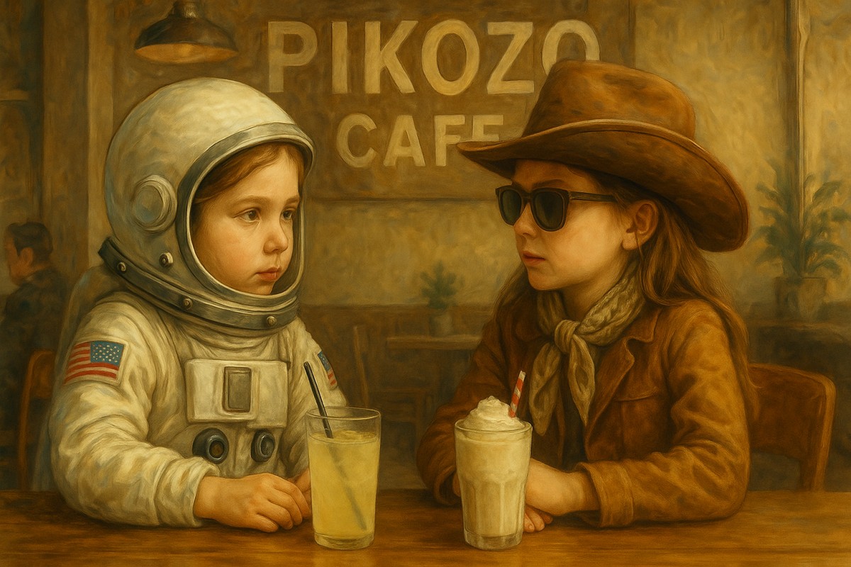 人間の神秘、AIの謎、あなたの物語についてPIKOZO CAFEで語り合いましょう。&uarr;&uarr;&uarr;をタップ！