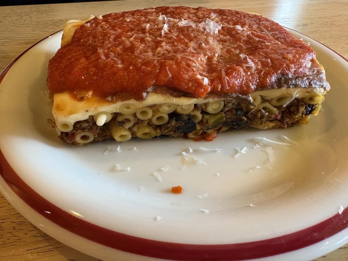 ラザニア風オーブンパスタ、ごぼうが香ばしい