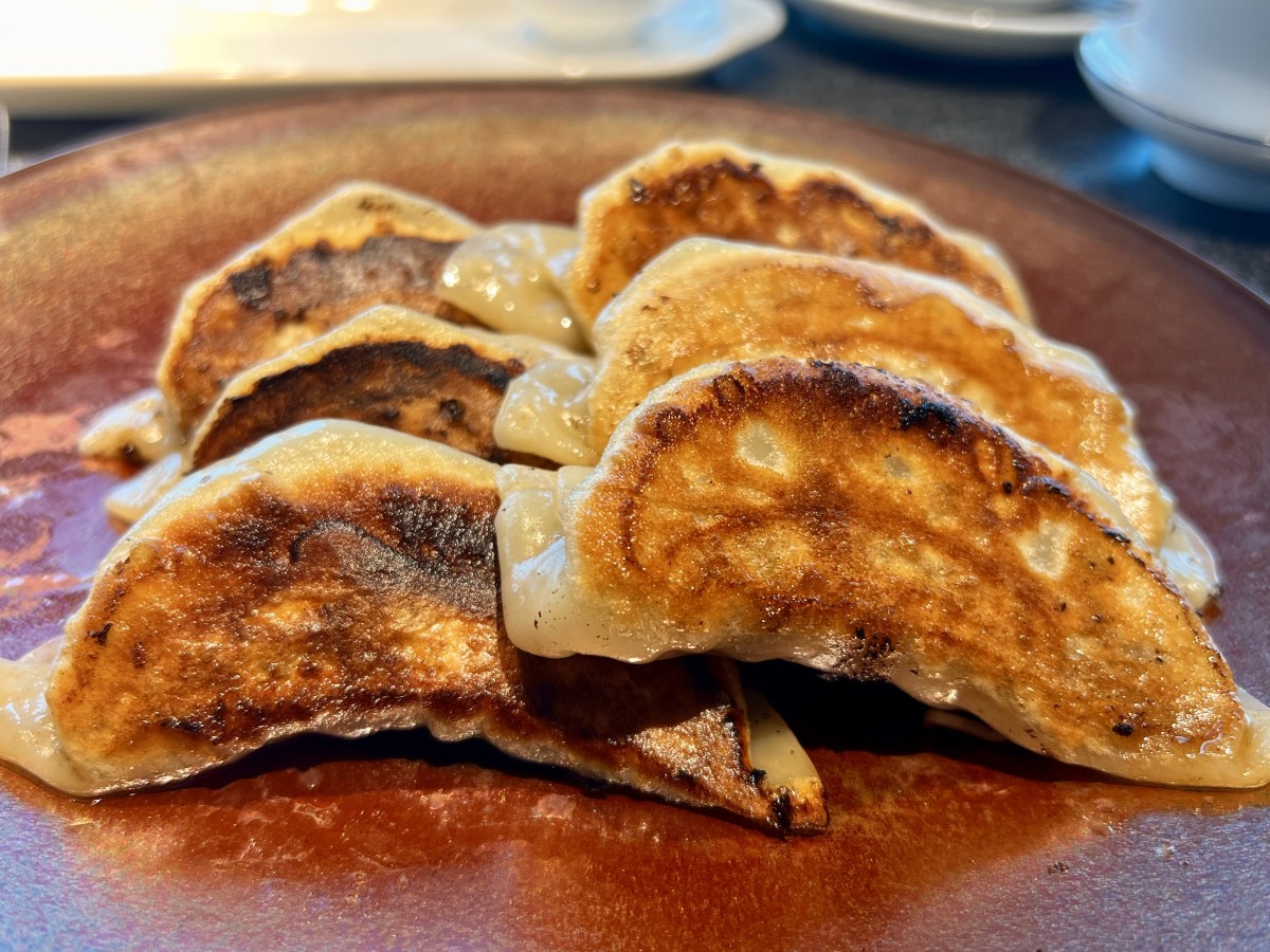 『銀座アスター』の餃子、旨し。黒酢をドバドバかけるとさらに旨し。そして高し。