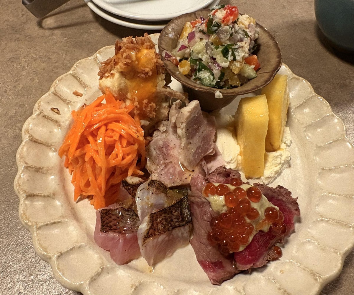 豪華、前菜五種盛り。