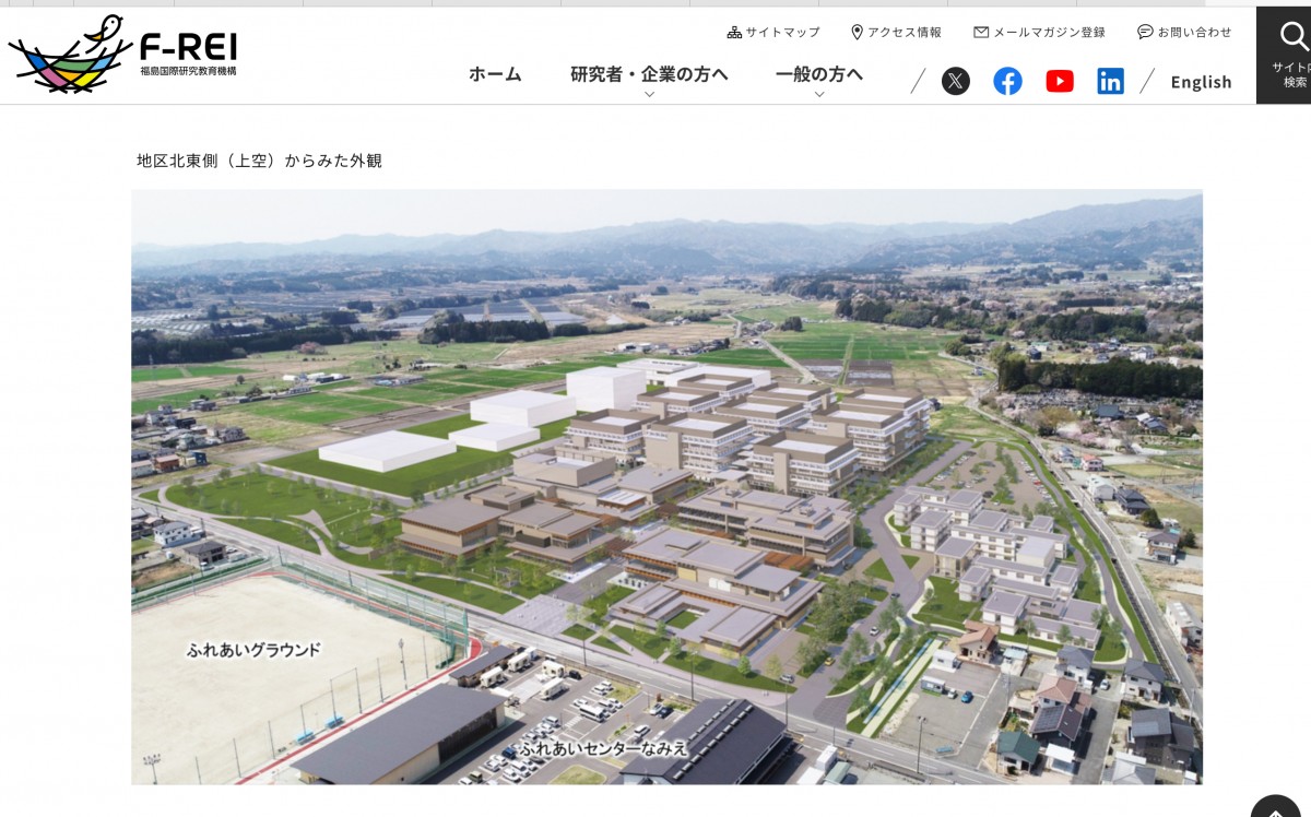 F-REIの完成イメージ図、Webサイトより。右下の道と道に囲まれた場所が、B-6の建っている場所だ