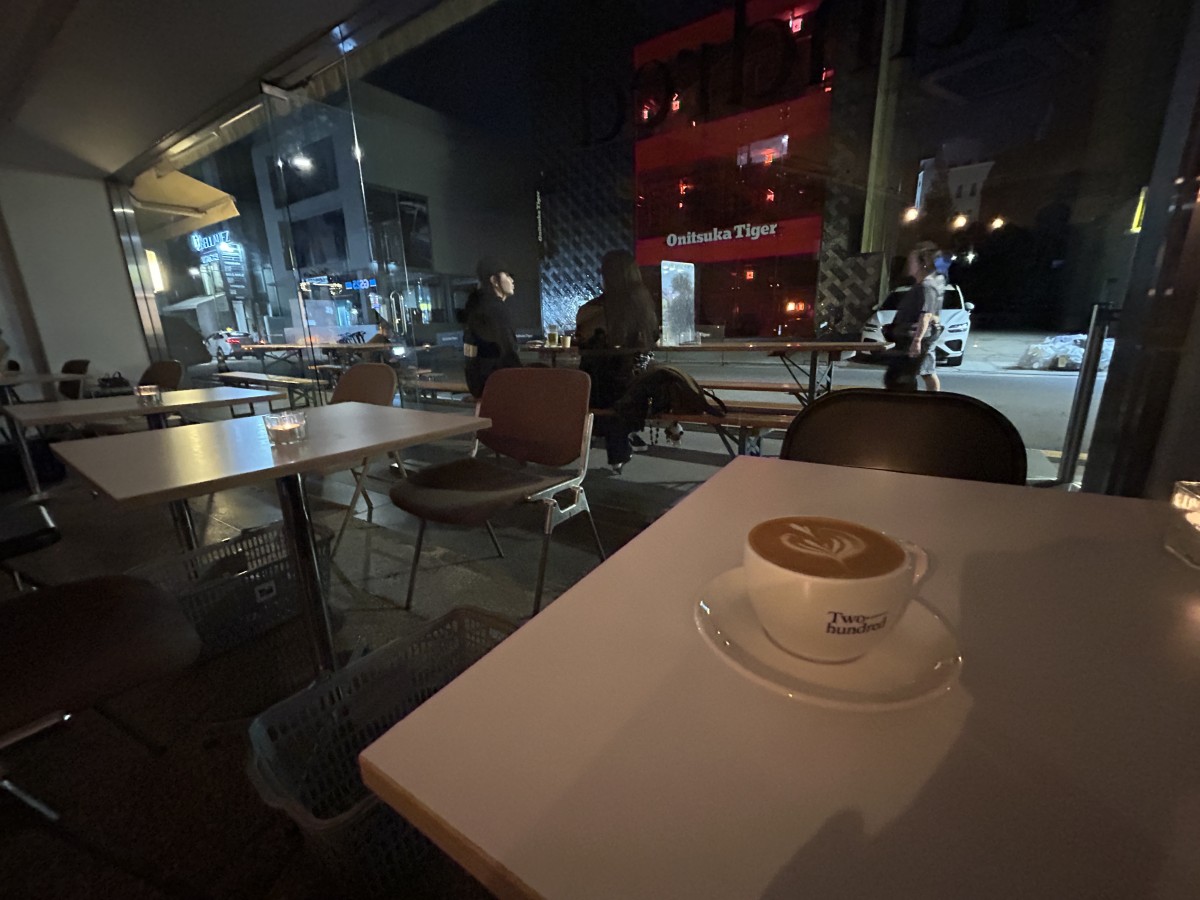Midnight cafe in Apgujeong, Seoul, Korea