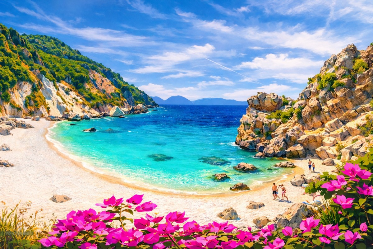 イオニア諸島の魅力的な秘境ビーチ