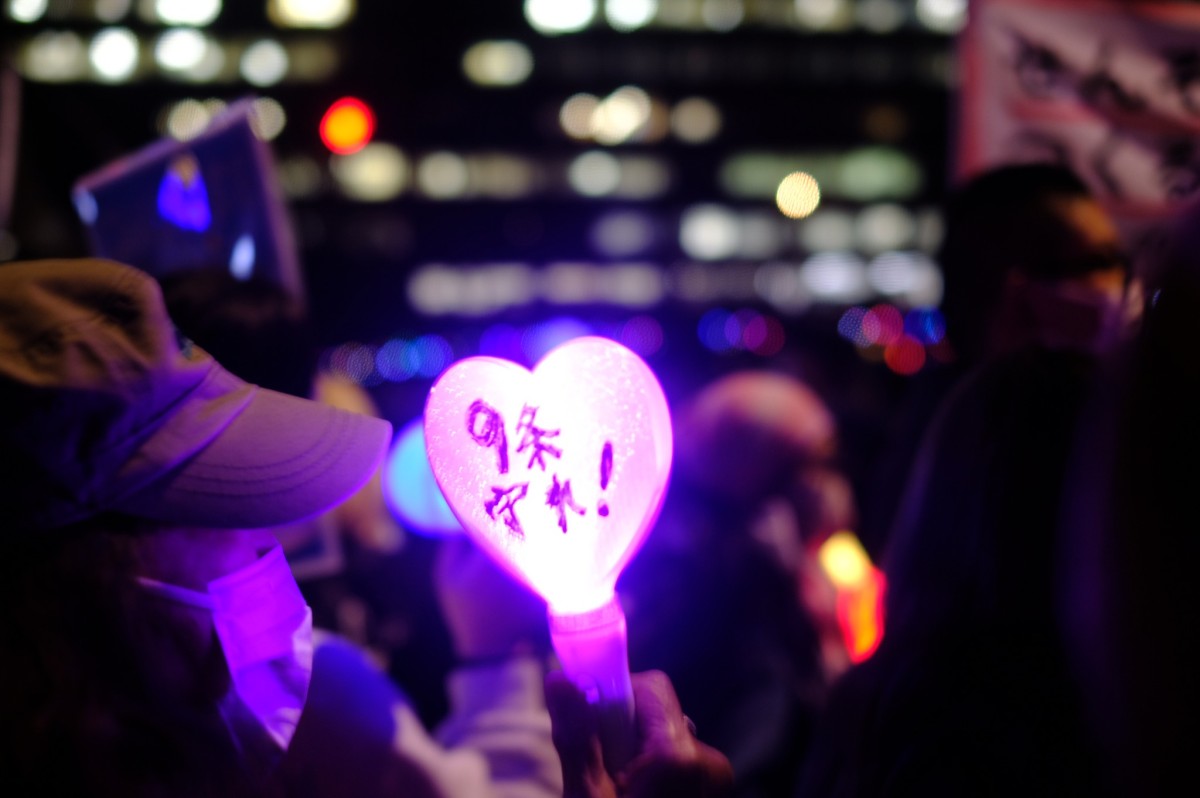 改憲に反対する国会前でのデモ　筆者撮影