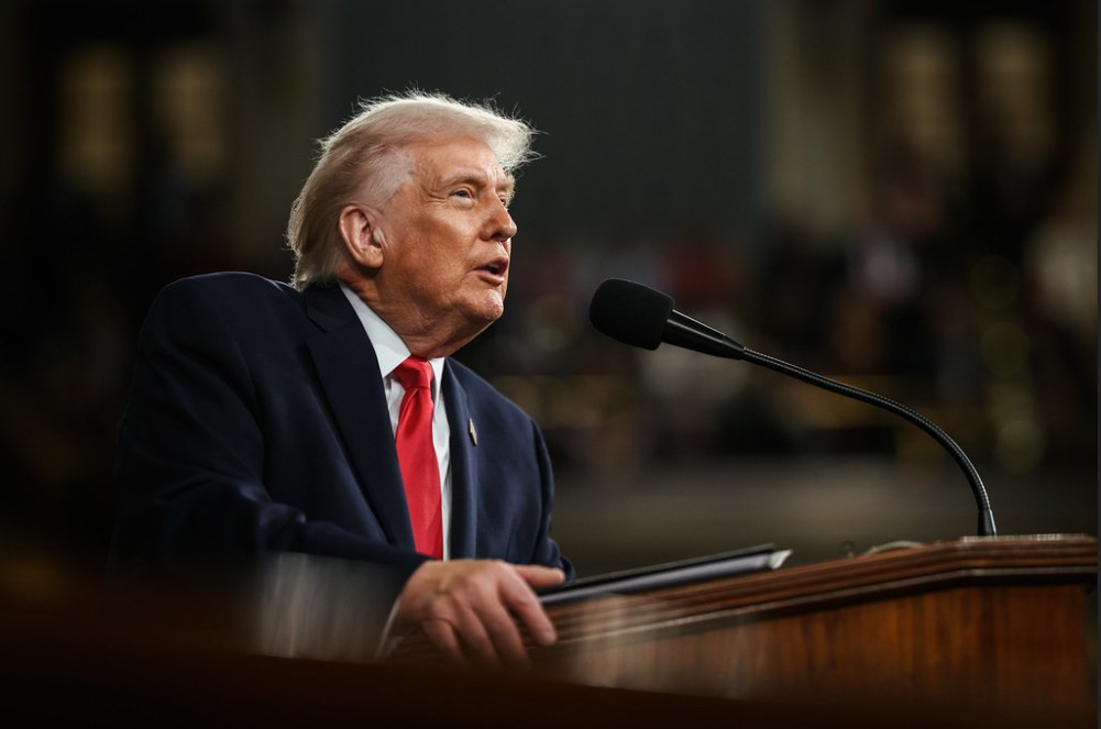 トランプ大統領が米議会で一般教書演説を行う様子（Official White House Photo by Daniel Torok）
