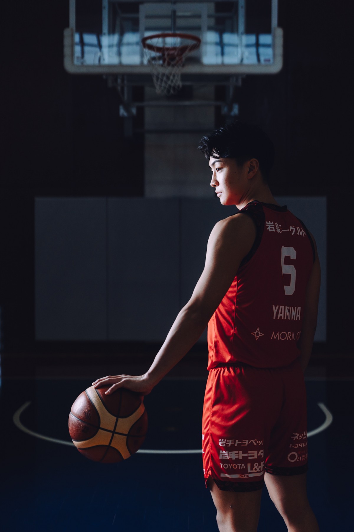 本誌に採用された一枚。山際選手は撮影にも非常に協力的で助かった。