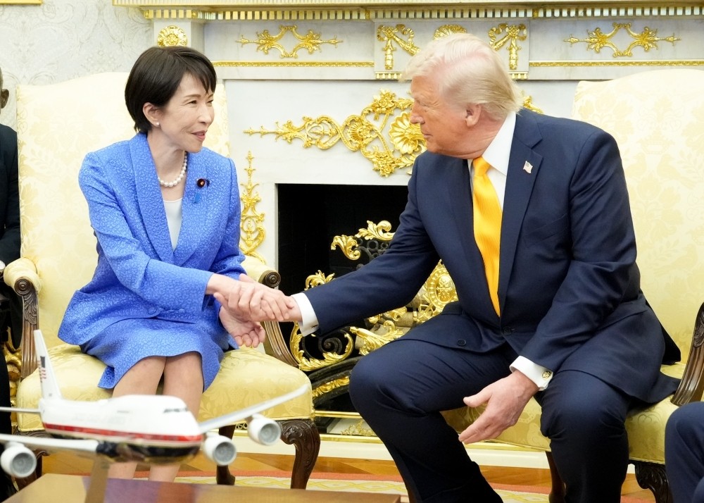日米首脳会談の様子＝外務省HPから（内閣広報室提供）