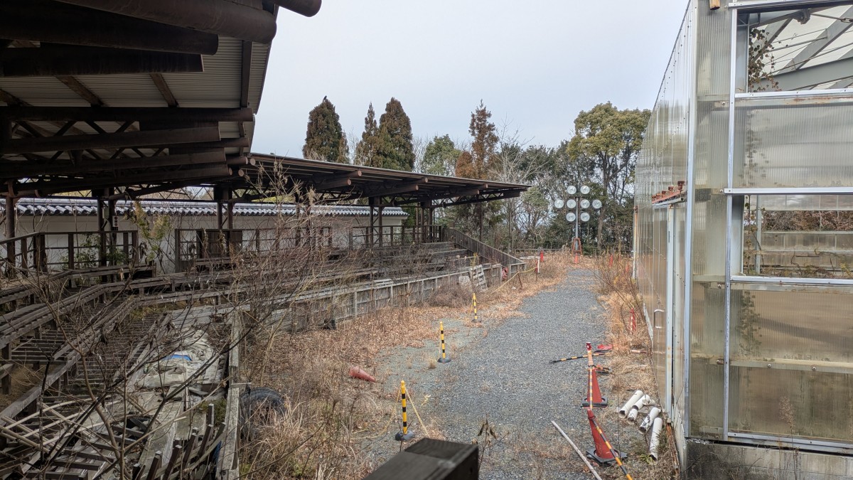 バナナの栽培所らしき温室。特に立ち入り禁止の表記などはなかった。